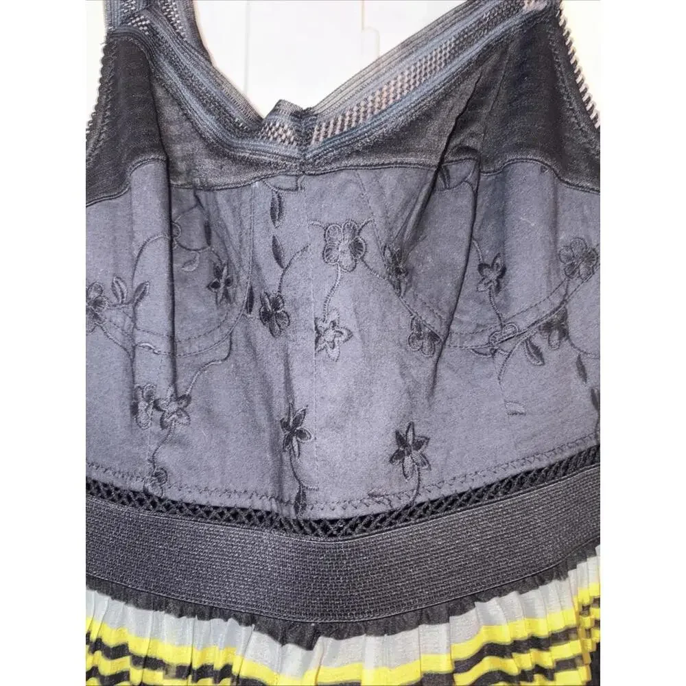 Free People Women California Sunrise Accordion Pleats‎ Bustier Maxi Dress New 0